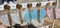 Boucles nacrées bleues