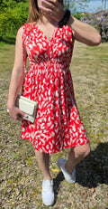 ROBE MAGIQUE PLUMES ROUGE