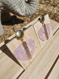 Boucles nacrées roses
