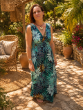 Robe magique tropique verte